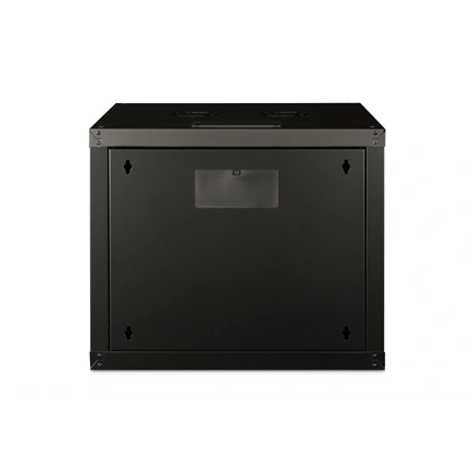 DIGITUS Rack Unique 19" 9U 509x600x600mm üvegajtós fekete fali rack szekrény