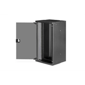DIGITUS SOHO PRO 10" 12U 595x315x300mm üvegajtós fekete fali rack szekrény