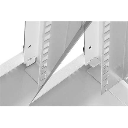 DIGITUS SOHO PRO 10" 12U 595x315x300mm üvegajtós szürke fali rack szekrény
