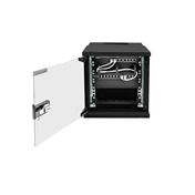 DIGITUS SOHO PRO 10" 6U 325x315 x300mm üvegajtós fekete fali rack szekrény