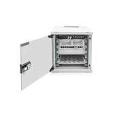 DIGITUS SOHO PRO 10" 6U 325x315x300mm üvegajtós szürke fali rack szekrény