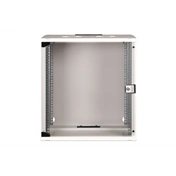 DIGITUS SOHO PRO 19" 12U 595x540x400mm üvegajtós szürke fali rack szekrény