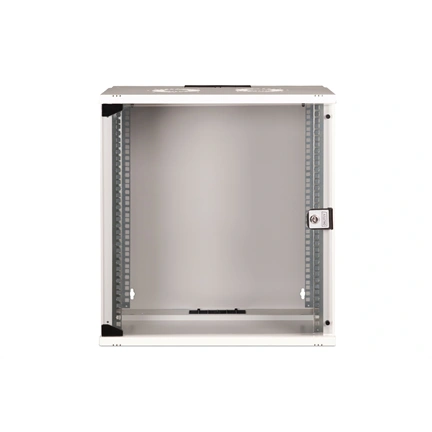 DIGITUS SOHO PRO 19" 12U 595x540x400mm üvegajtós szürke fali rack szekrény