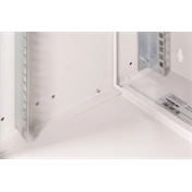 DIGITUS SOHO PRO 19" 12U 595x540x400mm üvegajtós szürke fali rack szekrény