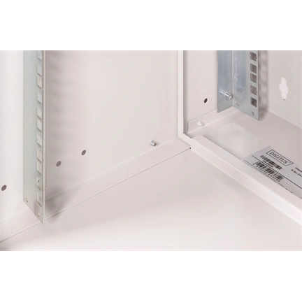 DIGITUS SOHO PRO 19" 12U 595x540x400mm üvegajtós szürke fali rack szekrény