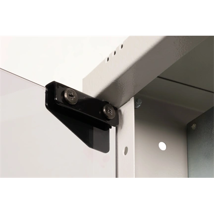 DIGITUS SOHO PRO 19" 12U 595x540x400mm üvegajtós szürke fali rack szekrény
