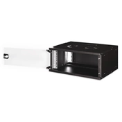 DIGITUS SOHO PRO 19" 4U 240x540x400mm üvegajtós fekete fali rack szekrény