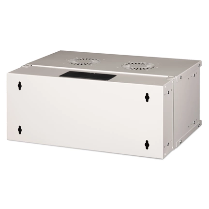 DIGITUS SOHO PRO 19" 4U 240x540x400mm üvegajtós szürke fali rack szekrény