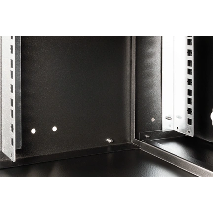 DIGITUS SOHO PRO 19" 9U 460x540x400mm üvegajtós fekete fali rack szekrény