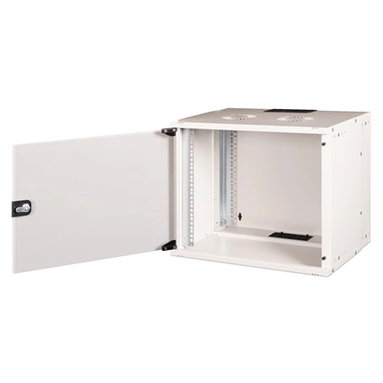 DIGITUS SOHO PRO 19" 9U 460x540x400mm üvegajtós szürke fali rack szekrény