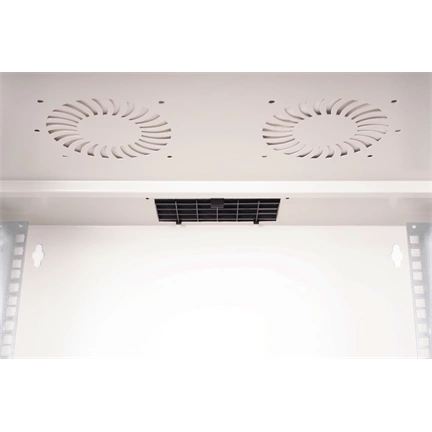 DIGITUS SOHO PRO 19" 9U 460x540x400mm üvegajtós szürke fali rack szekrény
