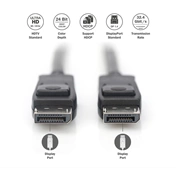 DIGITUS UHD 3D 4K 120Hz aranyozott 1.4 DisplayPort kábel 2m