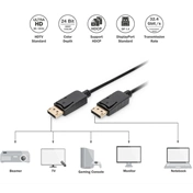 DIGITUS UHD 3D 4K 120Hz aranyozott 1.4 DisplayPort kábel 2m