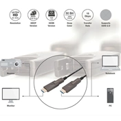 DIGITUS UHD 4K 120Hz aranyozott 2.0b kivehető csatlakozóval AOC optikai HDMI kábel 10m
