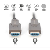 DIGITUS UHD 4K 120Hz aranyozott 2.0b kivehető csatlakozóval AOC optikai HDMI kábel 10m