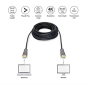 DIGITUS UHD 4K 3D 120Hz aranyozott 2.0b AOC optikai HDMI kábel 30m