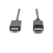 DIGITUS UHD 4K 3D 60Hz 1.2 DisplayPort - HDMI type A 2.0 kábel 3m