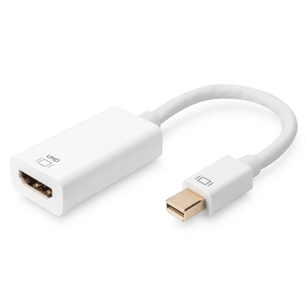 DIGITUS UHD 4K 3D Dual-Mode aktív mini DisplayPort - HDMI type A 2.0 Adapter 0,2m