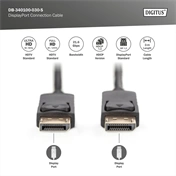 DIGITUS UHD 4K 60Hz 1.2 DisplayPort kábel 3m