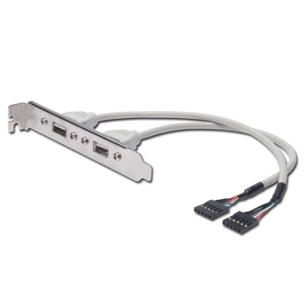 DIGITUS USB 2.0 2x USB A 2x IDC 5 tűs csatlakozókonzol kábel