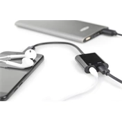 DIGITUS USB Type-C + 3,5 mm-es sztereó Adapter 0,2m