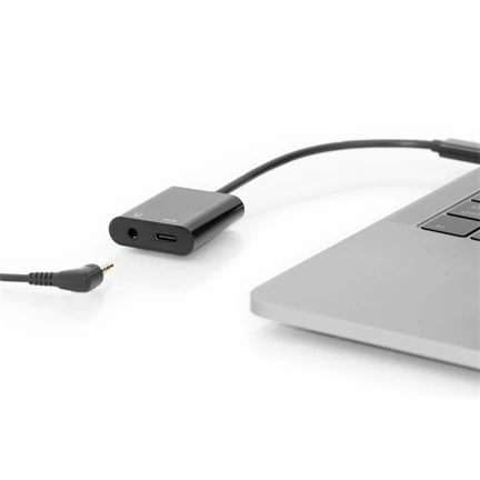 DIGITUS USB Type-C + 3,5 mm-es sztereó Adapter 0,2m