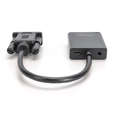 DIGITUS VGA apa -> HDMI anya adapter audio kábellel