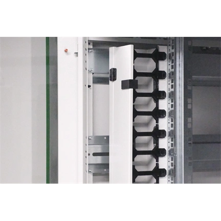 DIGITUS Varioflex-N 19" 42U 2022x800x800mm üveg első ajtós és hátsó acél dupla ajtós szürke álló rack szekrény