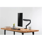 DIGITUS gázrugós C-bilincses univerzális (VESA 75 / 100) 1-es fekete monitor tartó konzol