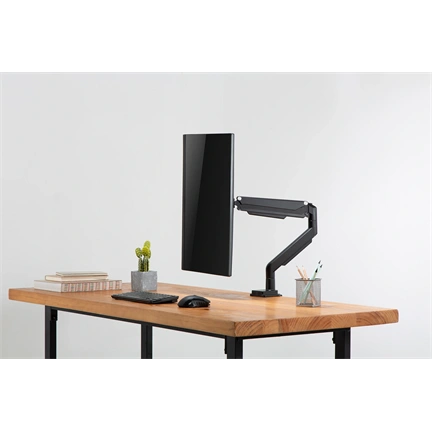 DIGITUS gázrugós C-bilincses univerzális (VESA 75 / 100) 1-es fekete monitor tartó konzol