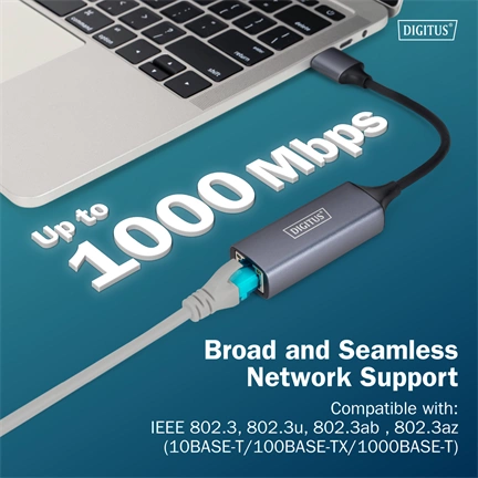 DIGITUS vezetékes USB 3.0 Gigabit Ethernet Adapter