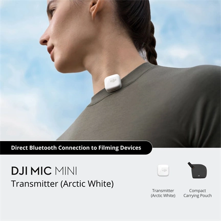 DJI Mic Mini vezeték nélküli mikrofon jeladó - Arctic White