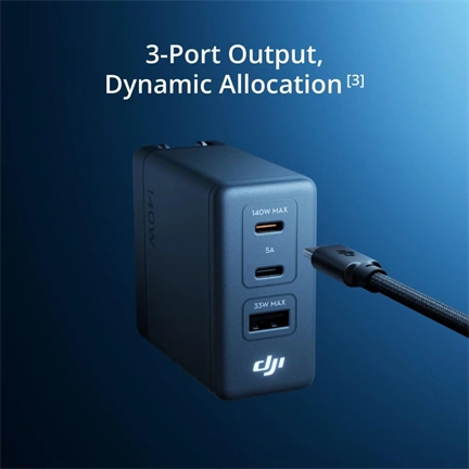 DJI Power 140W GaN Charging Combo (EU) töltő és kábel