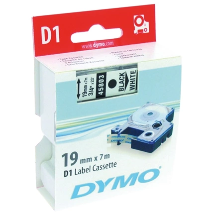 DYMO címke LM D1 alap 19mm fekete/fehér