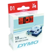 DYMO címke LM D1 alap 19mm fekete/piros