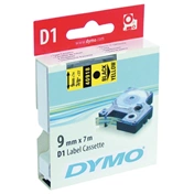 DYMO címke LM D1 alap 9mm fekete/sárga