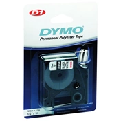 DYMO címke LM D1 poli 12mm fekete/fehér