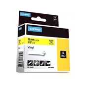 DYMO címke LM D1 vinyl 12mm fekete-sárga