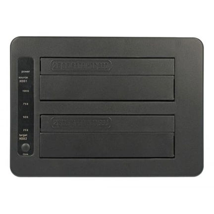 DeLock USB Type-C 3.1 Docking Station for 2x SATA HDD/SSD with Clone Function