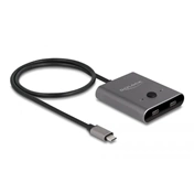 Delock 11500 USB-C 10Gbps kétirányú switch 8K 60Hz 2 portos, 50cm-es beépített kábellel Delock 11500 USB-C 10Gbps kétirányú switch 8K 60Hz 2 portos, 50cm-es beépített kábellel