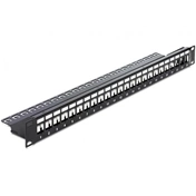 Delock 19” Keystone Patch Panel 24 Port with strain relief
