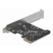 Delock 2 portos SATA PCI Express x1 Kártya - alacsony profilú formatényező