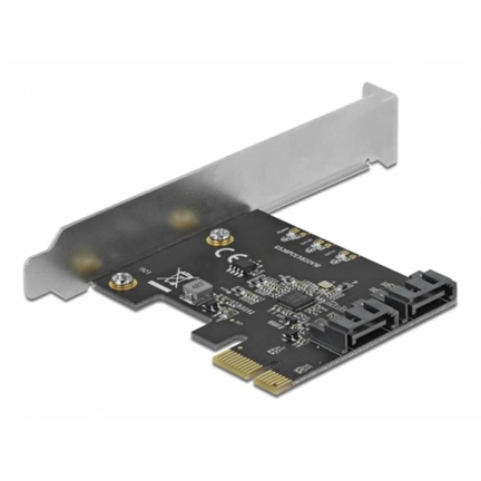 Delock 2 portos SATA PCI Express x1 Kártya - alacsony profilú formatényező