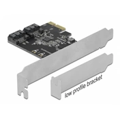 Delock 2 portos SATA PCI Express x1 Kártya - alacsony profilú formatényező