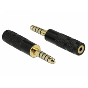 Delock 4,4 mm-es, 5 tűs sztereó jack apa – 2,5 mm-es, 4 tűs sztereó jack anya átalakító