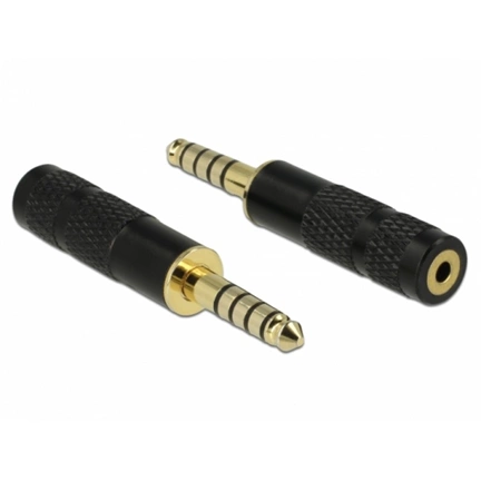 Delock 4,4 mm-es, 5 tűs sztereó jack apa – 2,5 mm-es, 4 tűs sztereó jack anya átalakító