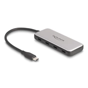 Delock 64261 USB 10Gbps hub 4db Type-C porttal, PD 85W töltéssel, és Type-C kábellel