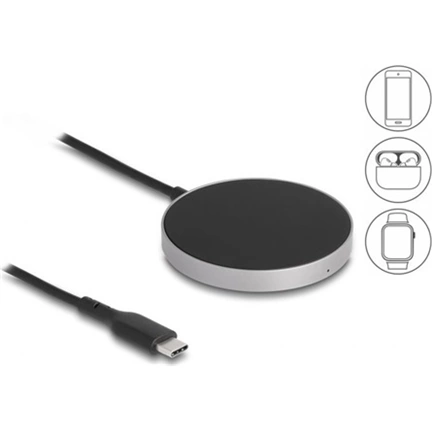 Delock 66467 vezeték nélküli töltő 5 W / 7,5 W / 10 W / 15 W - induktív töltőfelület