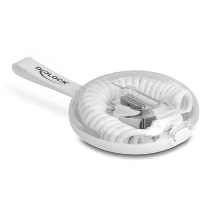Delock 66612 5 az 1-ben USB adat- és töltőkábel és adapter szett PD 3.0 60 W fehér