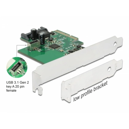 Delock 89029 belső USB 3.2 Gen 2 1-port PCIe x4 bővítőkártya